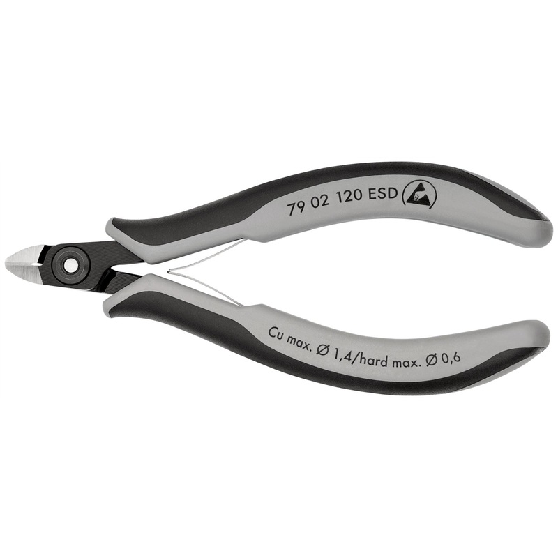 KNIPEX Precision Electronics Side Cutter Cutting Pliers ESD 120mm Multi Component Grips 79 02 120 ESD