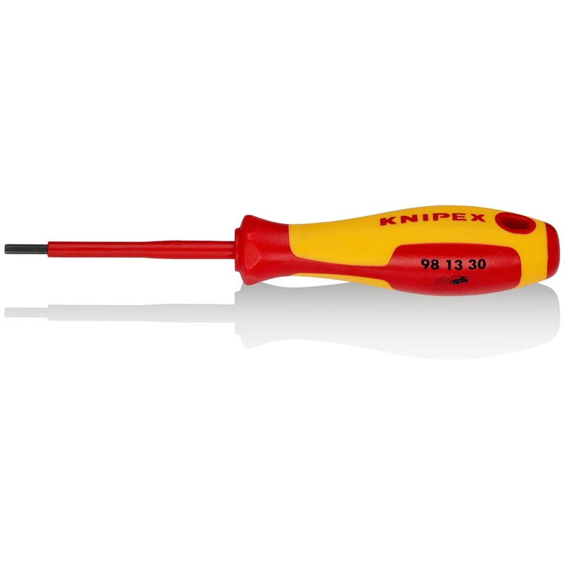 KNIPEX Screwdriver for Hex Socket Screws 3.0mm VDE Insulated Multi Component Grips 182mm 98 13 30