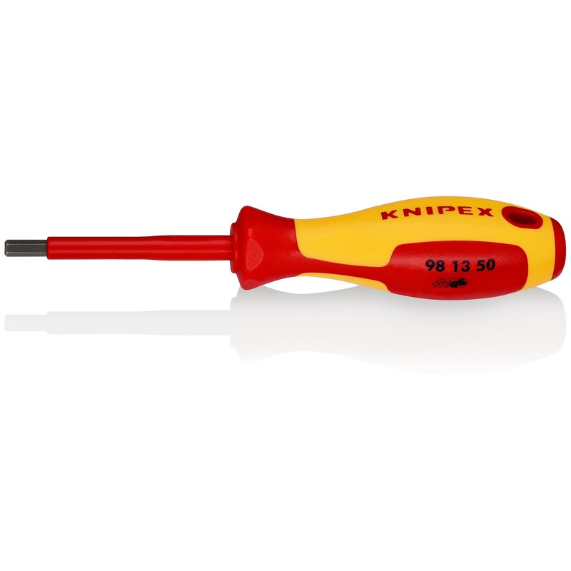 KNIPEX Screwdriver for Hex Socket Screws 5.0mm VDE Insulated Multi Component Grips 187mm 98 13 50