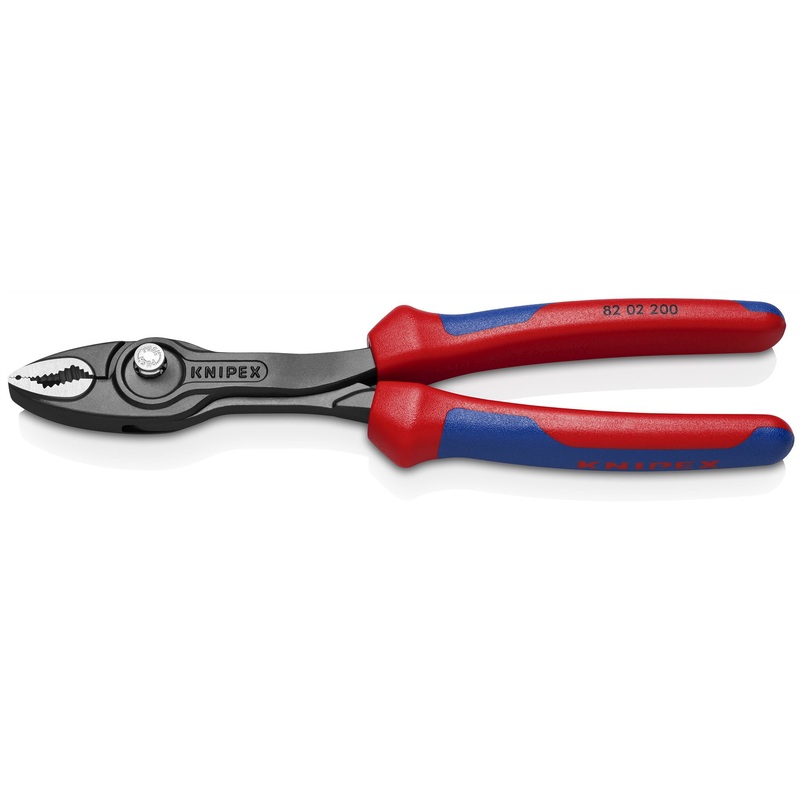 KNIPEX TwinGrip Slip Joint Pliers Front and Side Grip 200mm Multi Component Grips 82 02 200 SB