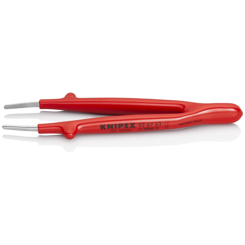 KNIPEX Universal Tweezers 1000V Insulated 145mm Blunt Tip Stainless Steel 92 67 63
