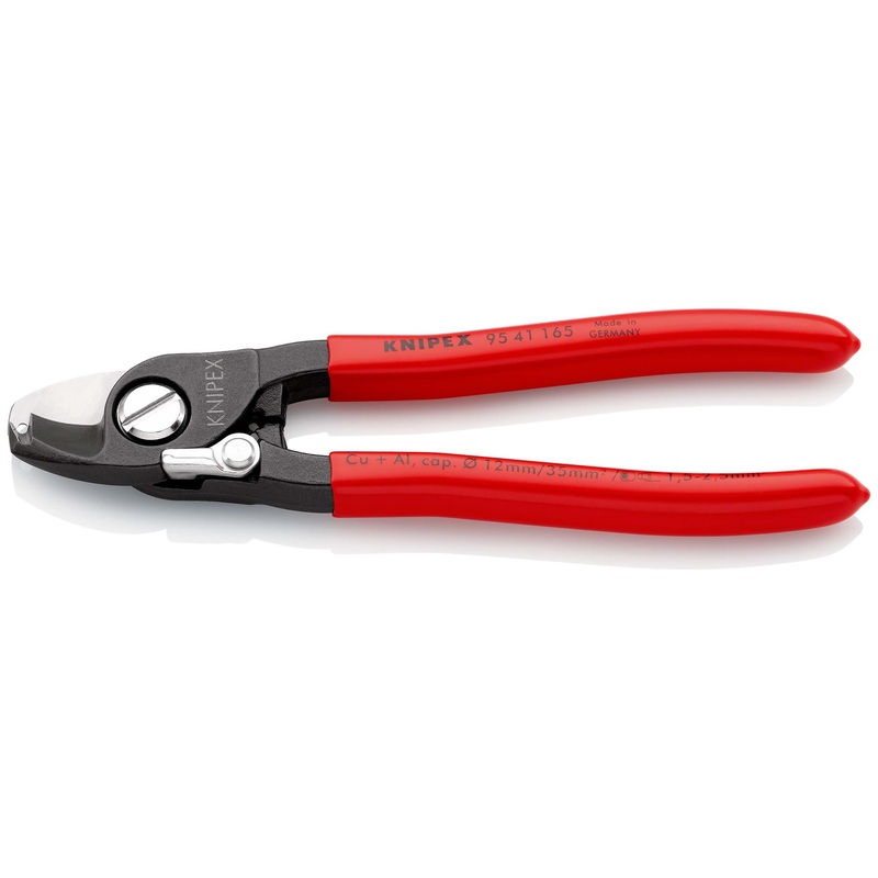 KNIPEX Cable Shears and NYM Cable Cutting Stripping 165mm Plastic Coated Handles 95 41 165