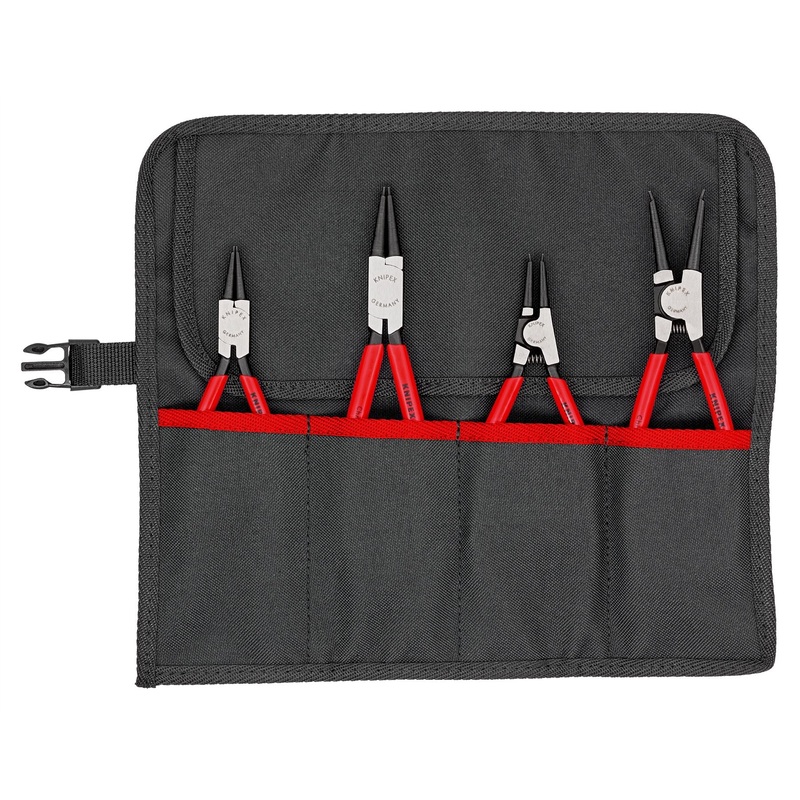 KNIPEX Circlip Plier Set 4 Pieces in Tool Roll Internal External 00 19 56 V01