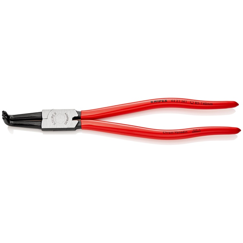 KNIPEX Circlip Pliers for Internal Circlips in Bore Holes Bent Nose 300mm 3.2mm Diameter Tips 44 21 J41