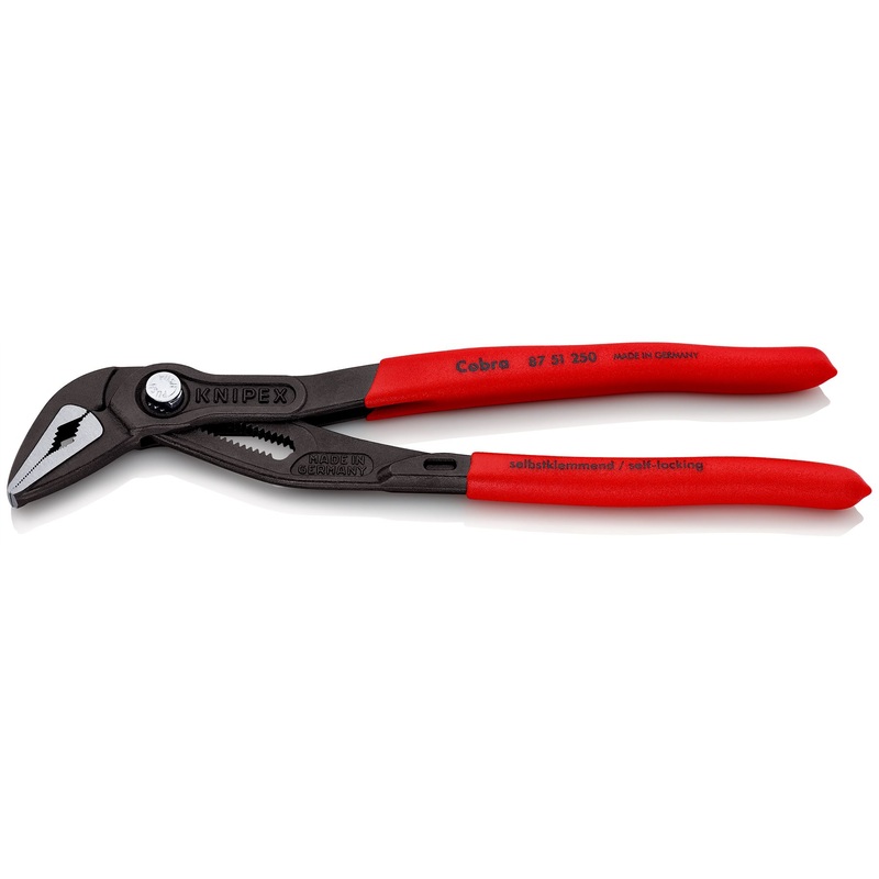 KNIPEX Cobra ES Water Pump Pliers Extra Slim 250mm Plastic Coated Handles Non Slip 87 51 250 SB