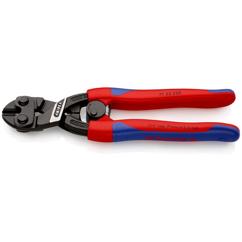 KNIPEX Compact Bolt Cutters CoBolt Cutting Pliers 200mm Multi Component Grips 71 32 200