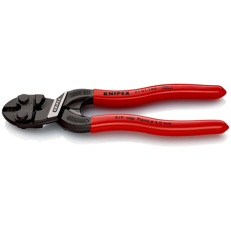 KNIPEX Compact Bolt Cutters CoBolt S Cutting Pliers 160mm Plastic Coated Handles 71 01 160 SB