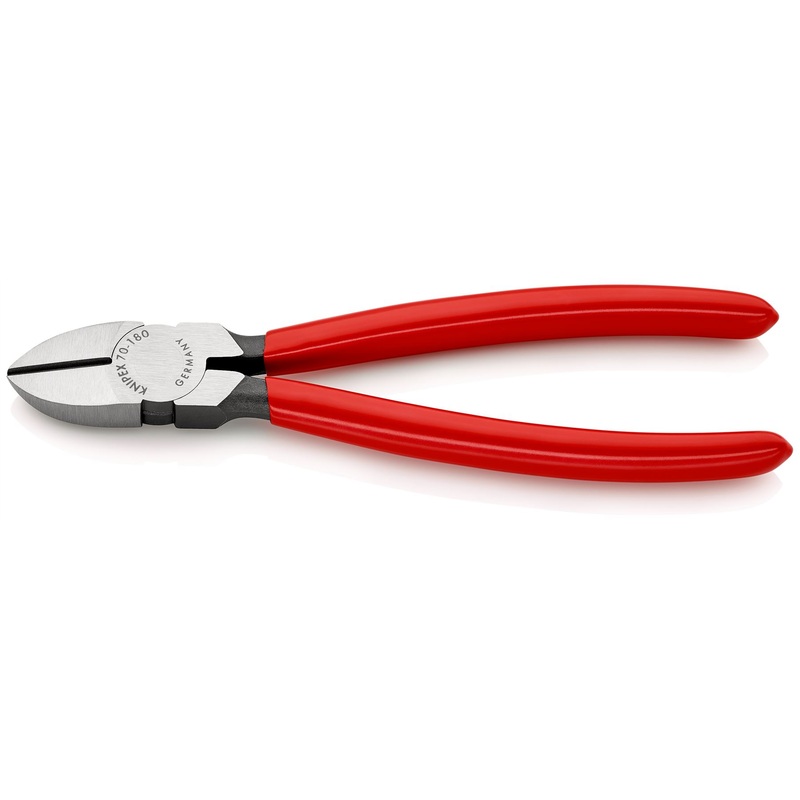KNIPEX Diagonal Cutting Pliers Side Cutters 180mm Plastic Coated 70 01 180