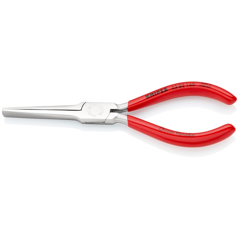 KNIPEX Duckbill Pliers Long Broad Thin Tapered Jaws 160mm Chrome Plastic Coated 33 03 160