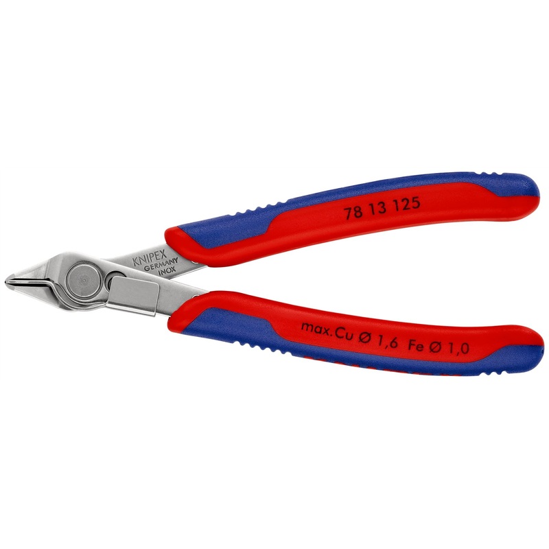 KNIPEX Electronics Super Knips Precision Cutting Pliers 125mm Multi Component Grips 78 13 125
