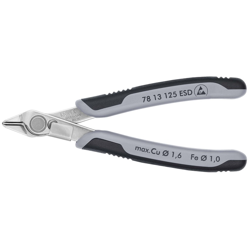 KNIPEX Electronics Super Knips Precision Cutting Pliers 125mm Multi Component Grips 78 13 125 ESD