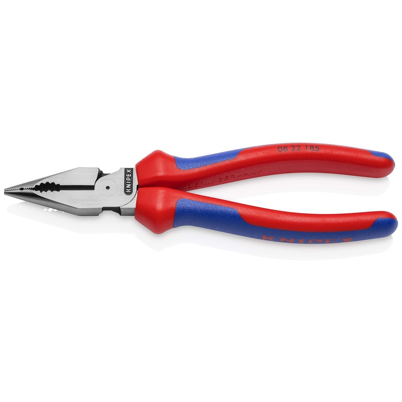 Knipex Needle Nose Combination Pliers 185mm Multi Component Grips 08 22 185