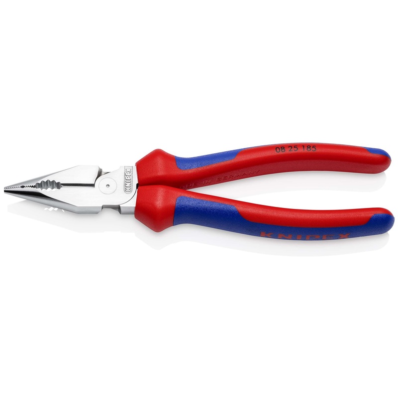 Knipex Needle Nose Combination Pliers 185mm Multi Component Grips Chrome 08 25 185