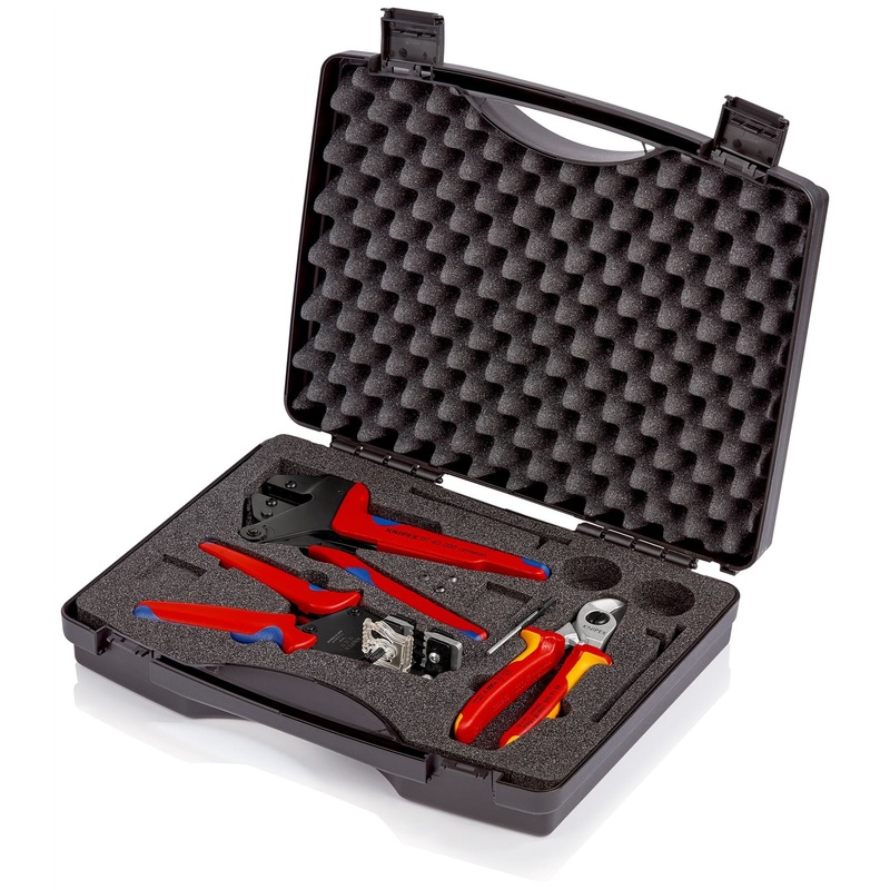 Knipex Photovoltaics Tool Case Set Insulation Stripper Cable Shears Crimp System Pliers 97 91 01