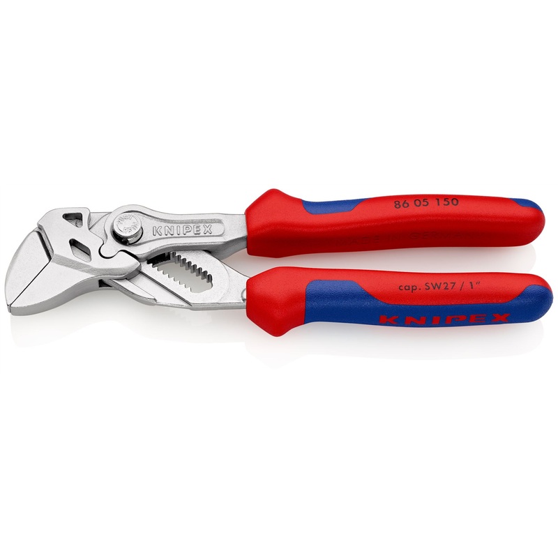 KNIPEX Pliers Wrench Slip Joint Plier 150mm Chrome Multi Component Grips 86 05 150 SB