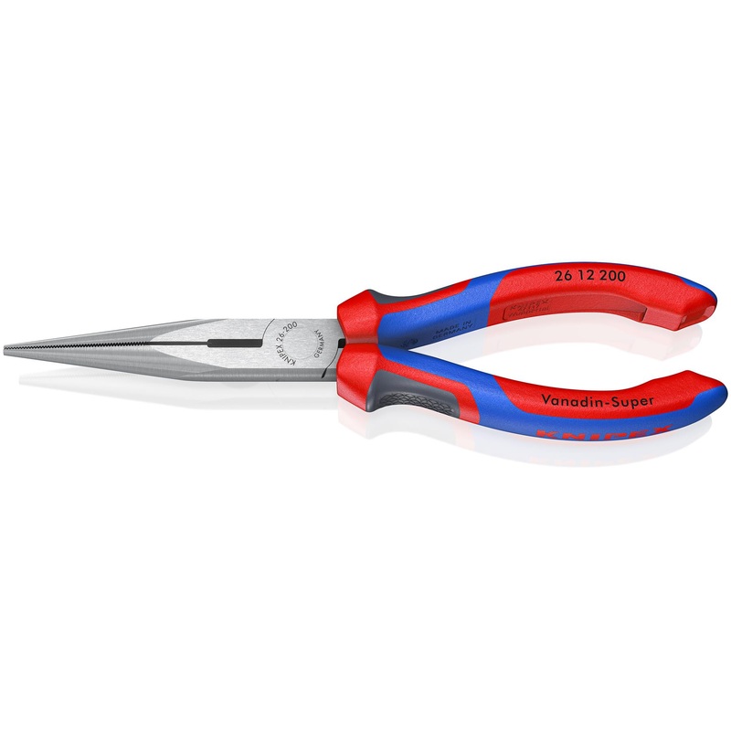KNIPEX Snipe Nose Side Cutting Pliers Stork Beak Plier 200mm Multi Component Grips 26 12 200