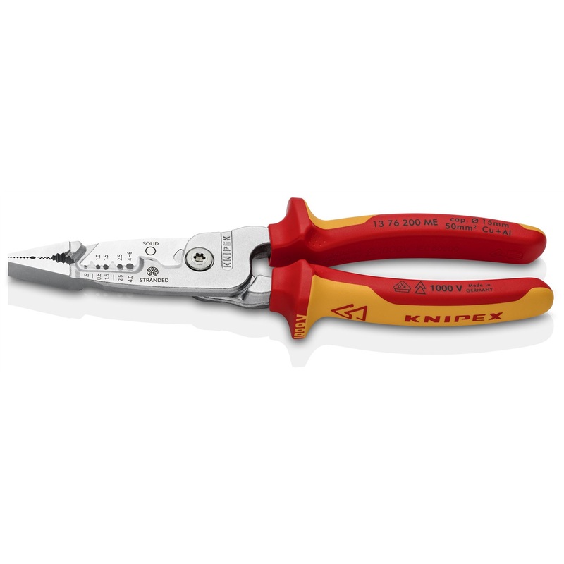 Knipex WireStripper Stripping Pliers 200mm Metric Version VDE 1000V Multi Component Grips 13 76 200 ME