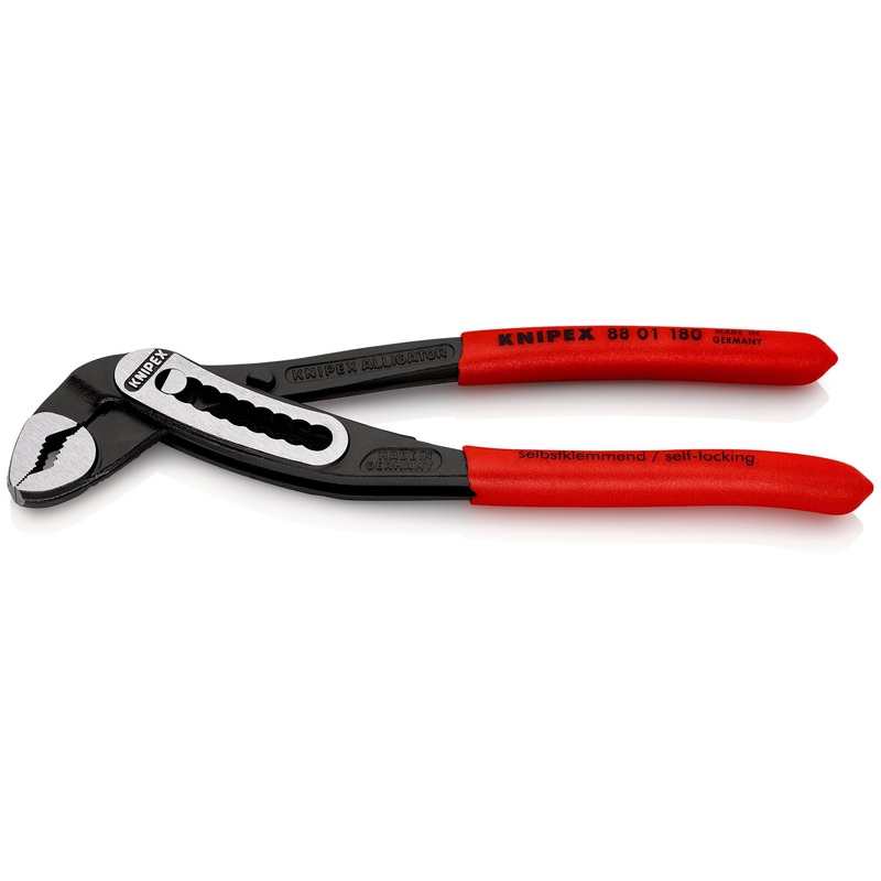 KNIPEX Alligator Water Pump Pliers 180mm Plastic Coated Handles Non Slip 88 01 180