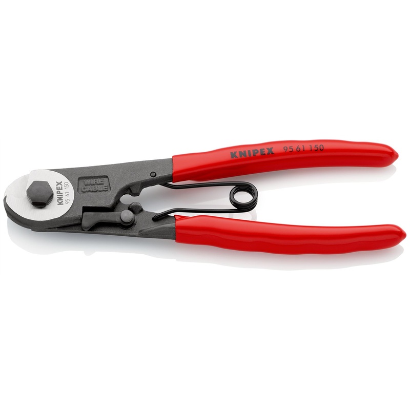 KNIPEX Bowden Cable Cutter Wire Rope Cutting Pliers 150mm Plastic Coated Handles 95 61 150