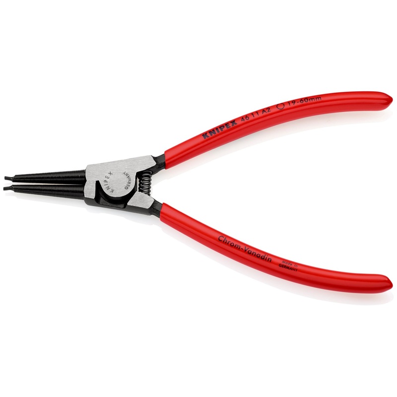 KNIPEX Circlip Pliers for External Circlips on Shafts 180mm 1.8mm Diameter Tips 46 11 A2