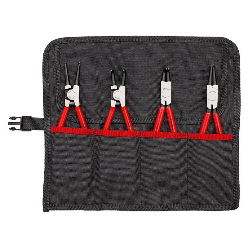 KNIPEX Clrclip Plier Set 4 Pieces in Tool Roll Internal External 00 19 56