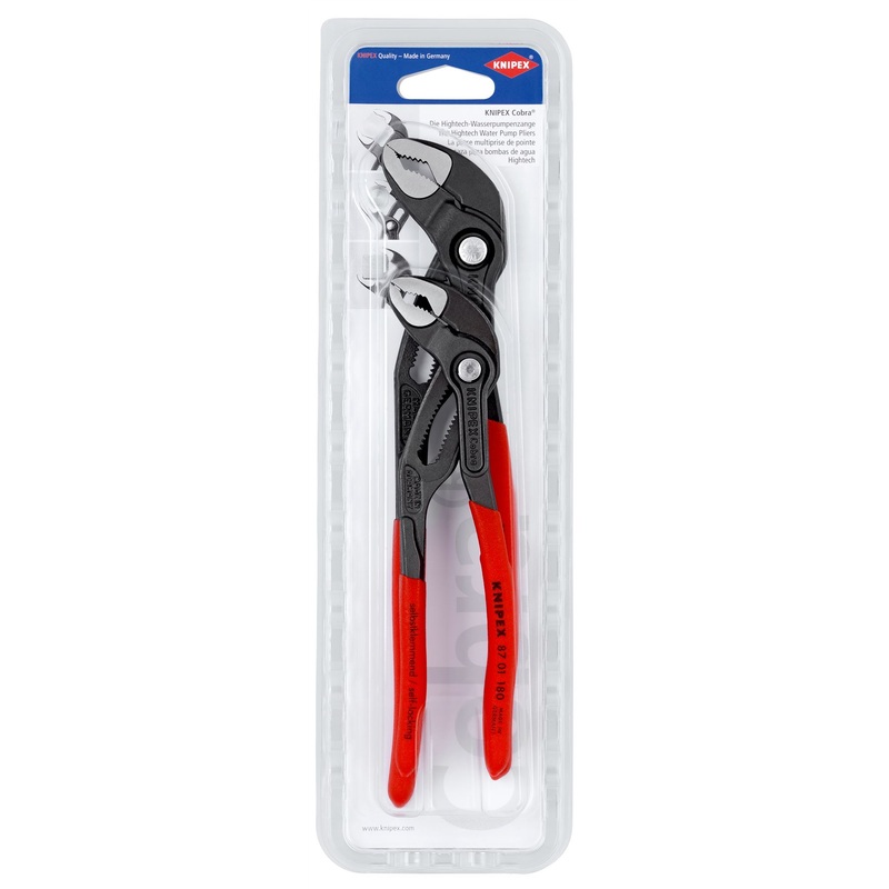 KNIPEX Cobra Water Pump Pliers Set 2 Pieces 180mm 250mm 00 31 20 V01