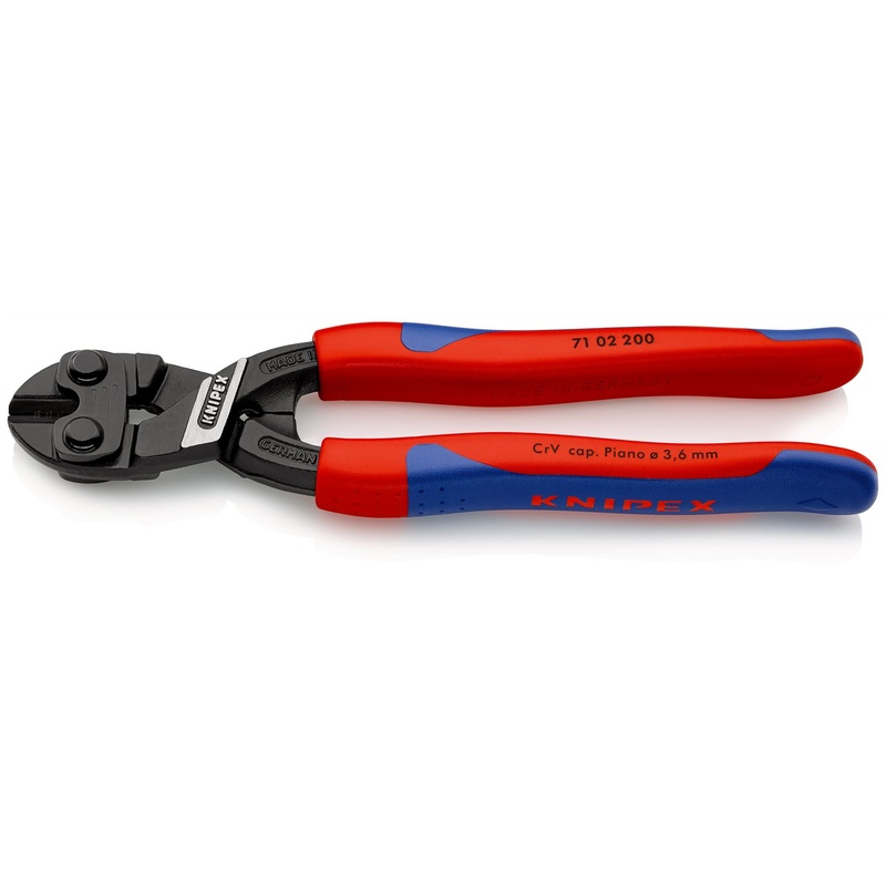 KNIPEX Compact Bolt Cutters CoBolt Cutting Pliers 200mm Multi Component Grips 71 02 200