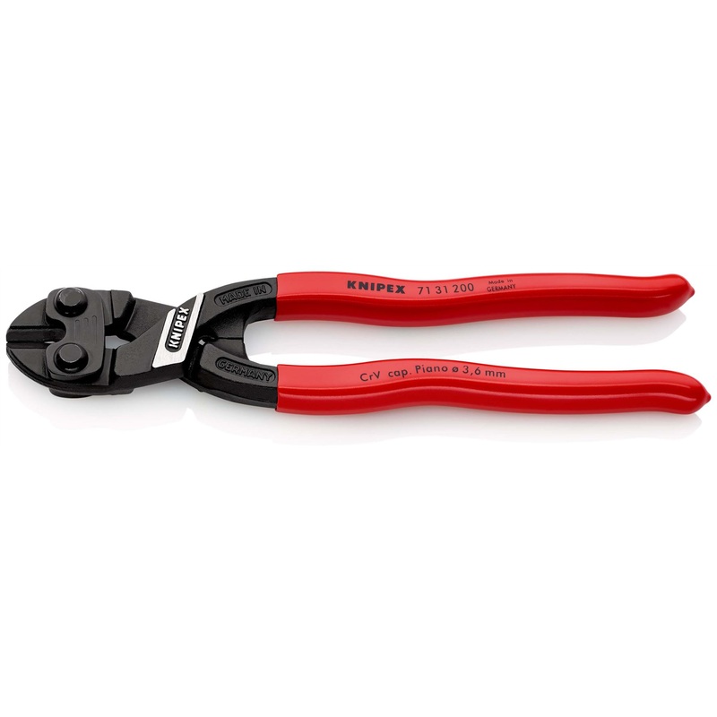 KNIPEX Compact Bolt Cutters CoBolt Cutting Pliers 200mm Plastic Coated Handles 71 31 200