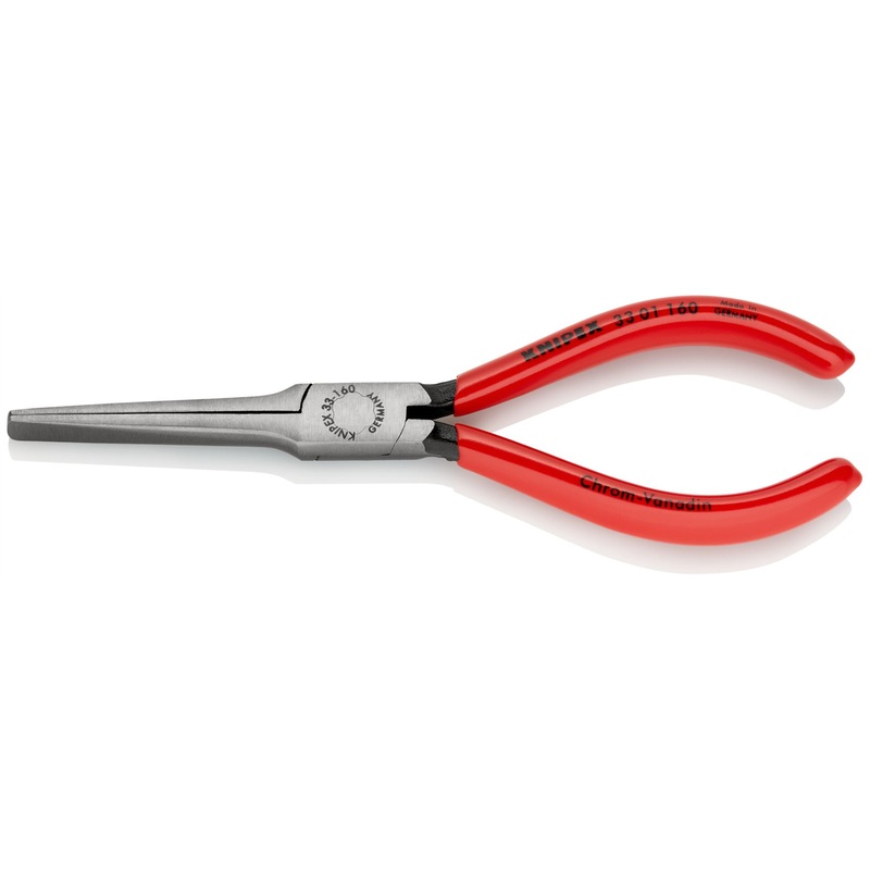 KNIPEX Duckbill Pliers Long Broad Thin Tapered Jaws 160mm Plastic Coated 33 01 160