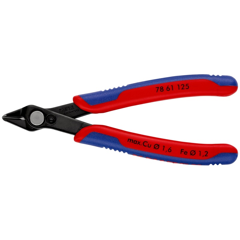 KNIPEX Electronics Super Knips Precision Cutting Pliers 125mm Multi Component Grips 78 61 125 SB