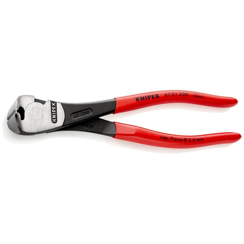 KNIPEX End Cutting Pliers Nipper High Leverage 200mm Plastic Coated 67 01 200
