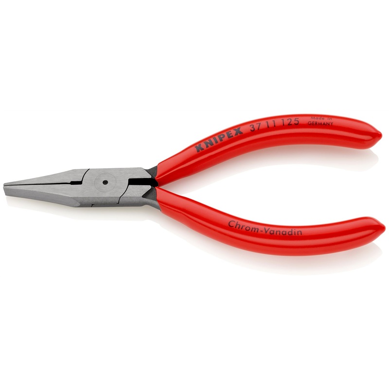 KNIPEX Flat Nose Pliers for Precision Mechanics 125mm Plastic Coated 37 11 125