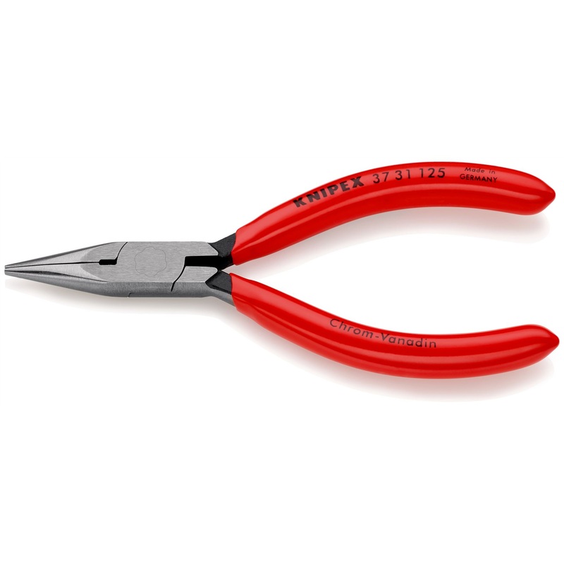 KNIPEX Flat Nose Pliers for Precision Mechanics 125mm Plastic Coated 37 31 125