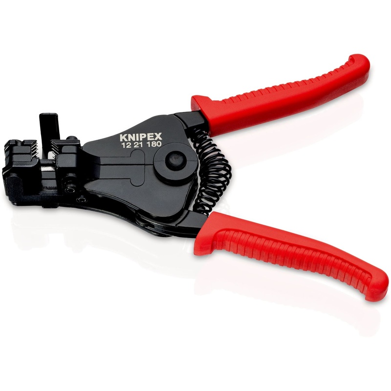 KNIPEX Insulation Stripper with Adapted Blades 180mm Stripping Pliers Plastic Coated 12 21 180