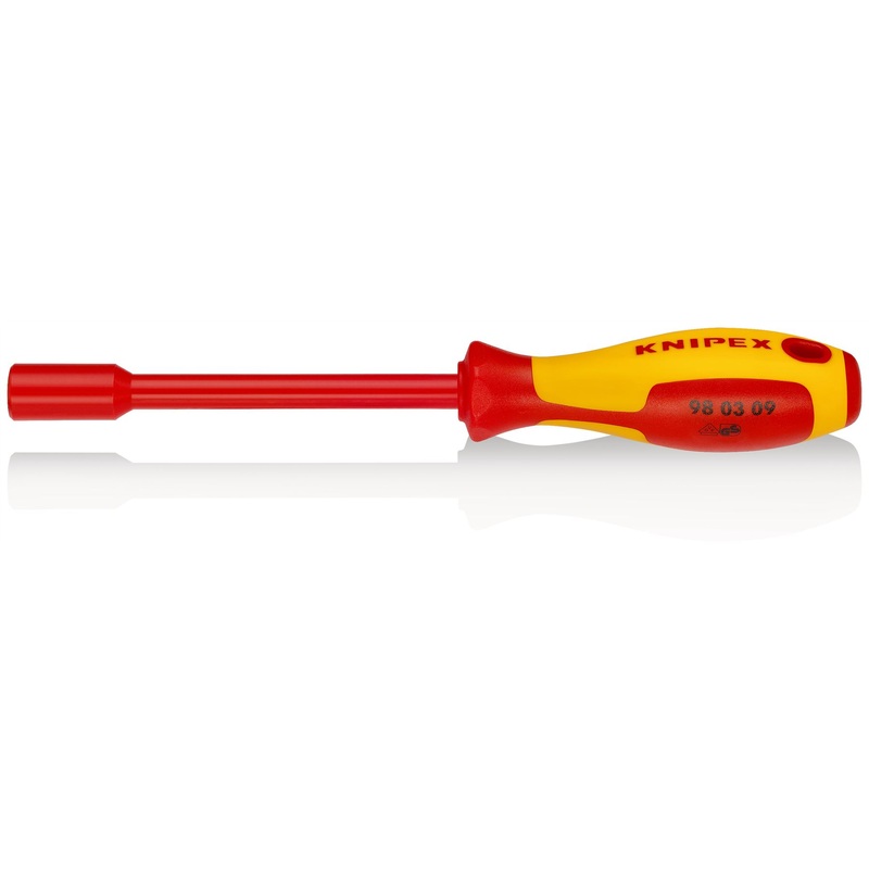 KNIPEX Nut Driver with Screwdriver Handle 9.0mm VDE Insulated Multi Component Grips 237mm 98 03 09
