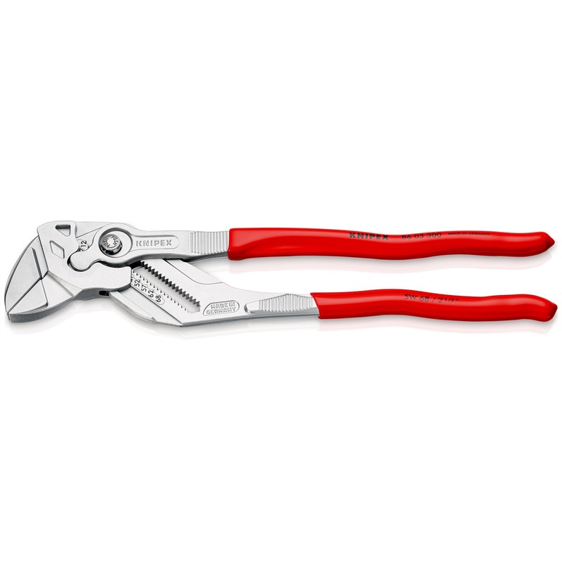 KNIPEX Pliers Wrench Slip Joint Plier 300mm Chrome Plastic Coated Handles 86 03 300 SB