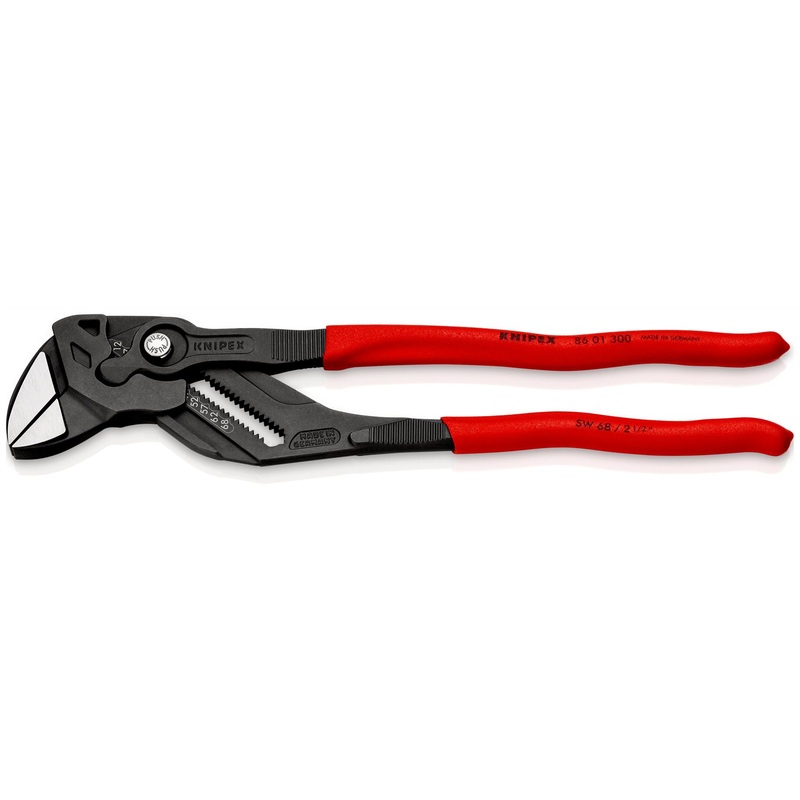 KNIPEX Pliers Wrench Slip Joint Plier 300mm Plastic Coated Handles Non Slip 86 01 300 SB