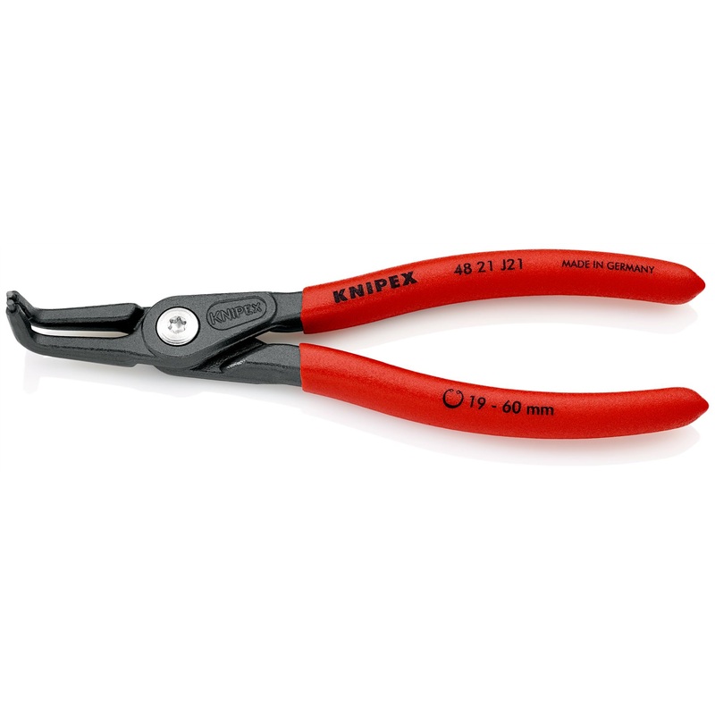 KNIPEX Precision Circlip Pliers for Internal Circlips in Bore Holes 90 Angled 165mm 1.8mm Diameter Tips 40 21 J21