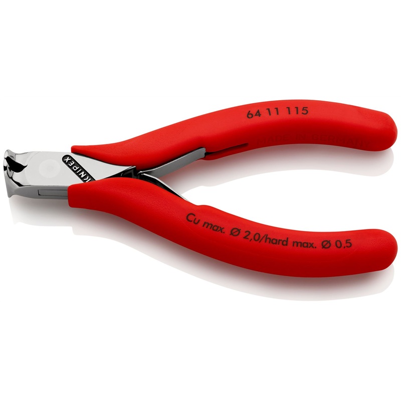 KNIPEX Precision Electronics End Cutting Nipper Pliers 115mm Plastic Coated 64 11 115