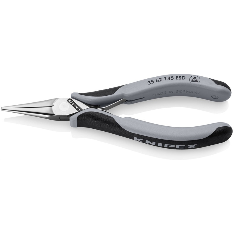 KNIPEX Precision Electronics Gripping Pliers 145mm Black/Grey Multi Component Grips 35 62 145 ESD
