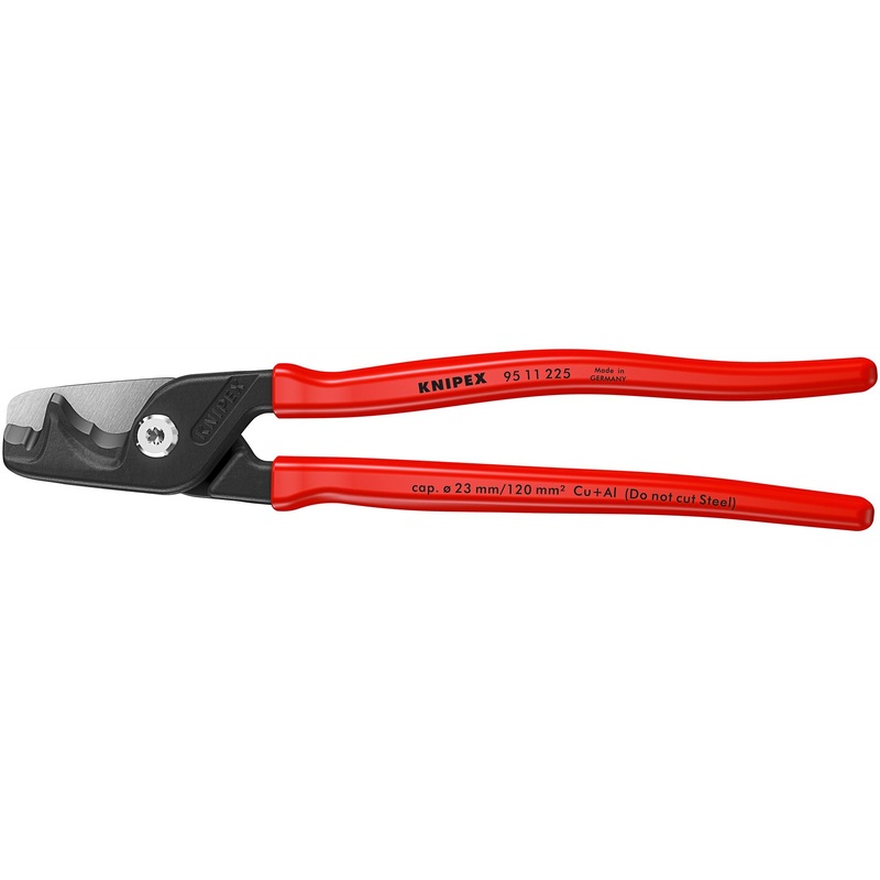 KNIPEX StepCut XL Cable Shears Cutting Pliers 225mm Plastic Coated Handles 95 11 225