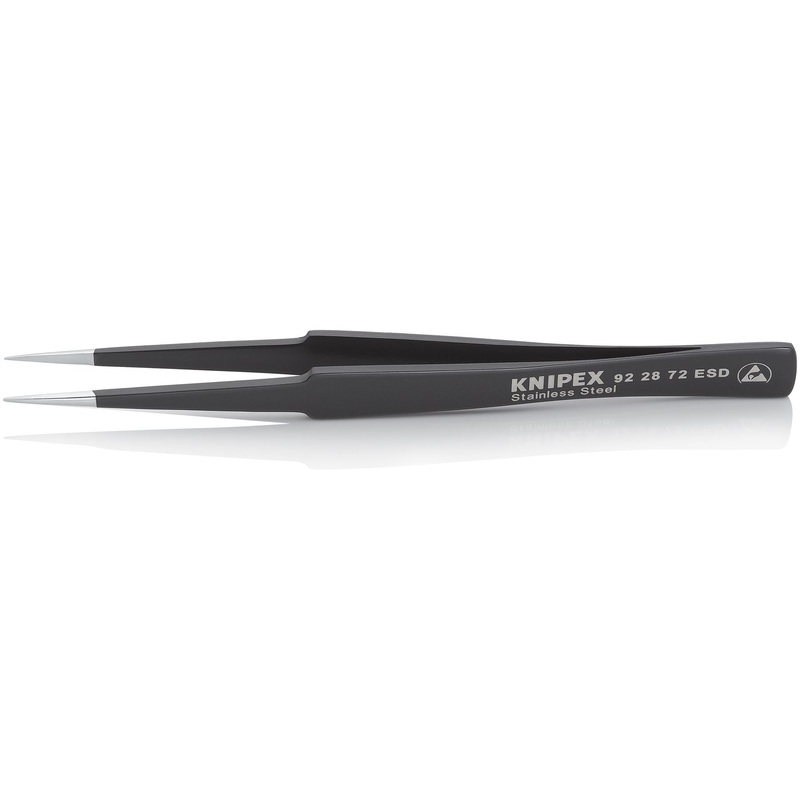 KNIPEX Universal Tweezers ESD 130mm Pointed Tip Stainless Steel 92 28 72 ESD