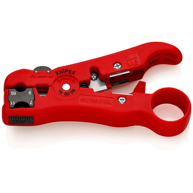 KNIPEX Wire Stripping Tool for Coax and Data Cable 125mm 16 60 06 SB