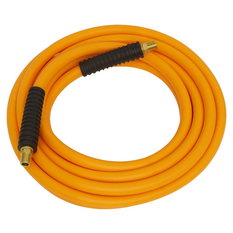 Sealey 15m x 10mm Hybrid High Visibility Air Hose with 1/4" BSP Unions