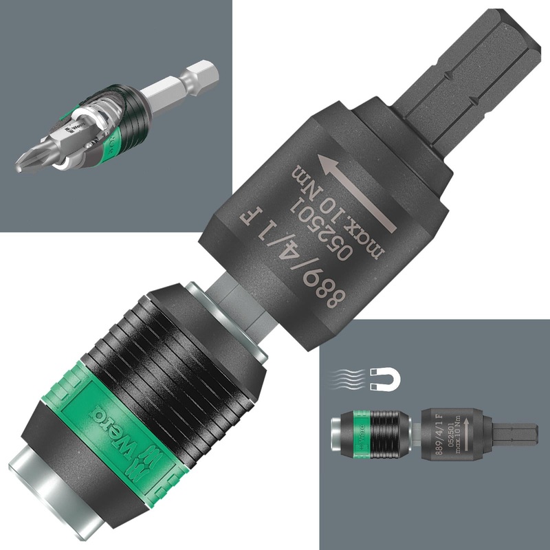 Wera Bit Holder Rapidaptor Free Running for Torque Screwdrivers with Pistol Handle 899/4/1 F