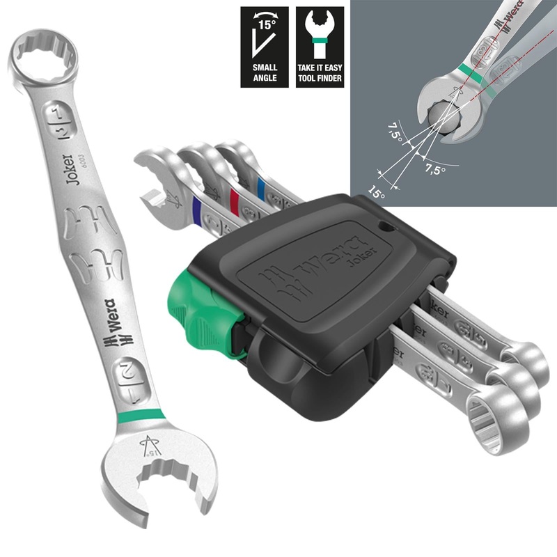 Wera Combination Spanner Wrench Set 6003 Joker 4 Set 1 Imperial 4 Piece 5/16"-1/2