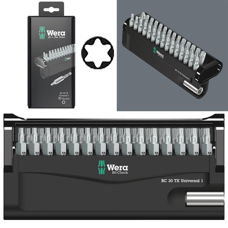 Wera Screwdriver Bit Set with Bit Holder Bit Check 30 TX Universal 1 SB 30 Pieces Torx