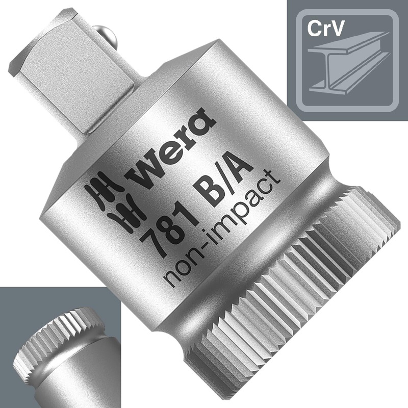 Wera Socket Adaptor Zyklop 3/8" to 1/4" Drive Connection 781 B/A 3/8" Drive