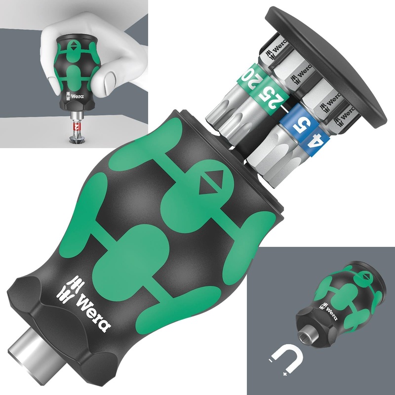 Wera Stubby Screwdriver Kraftform Kompakt Magazine 3 6 Piece Torx Hex