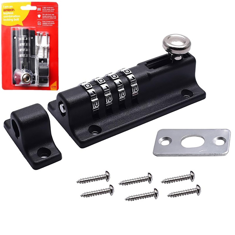 Amtech Keyless Combination Locking Bolt 4 Digit